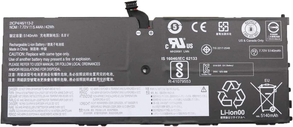 L16L4P91 01AV454 L16M4P91 L16S4P91 SB10K97599 5B10W13919 Laptop Battery Compatible for Lenovo ThinkPad X1 Tablet 3rd Gen Series (7.72V 42Wh) Laptop Batteries JS Bazar