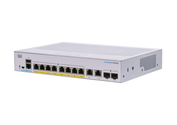 Cisco CBS350-8P-2G Managed L3 Gigabit Ethernet Power over Ethernet Cisco (PoE) 1U Networking Switches JS Bazar