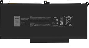 Original 60Wh F3YGT Laptop Battery for Dell Latitude 12 7000 7280 7290/13 7000 7380 7390 P29S002/14 7000 7480 7490 P28S P28S001 P73G P73G002 Series DM3WC 0DM3WC DM6WC 2X39G KG7VF V4940 451-BBYE 453-BBCF Laptop Batteries JS Bazar