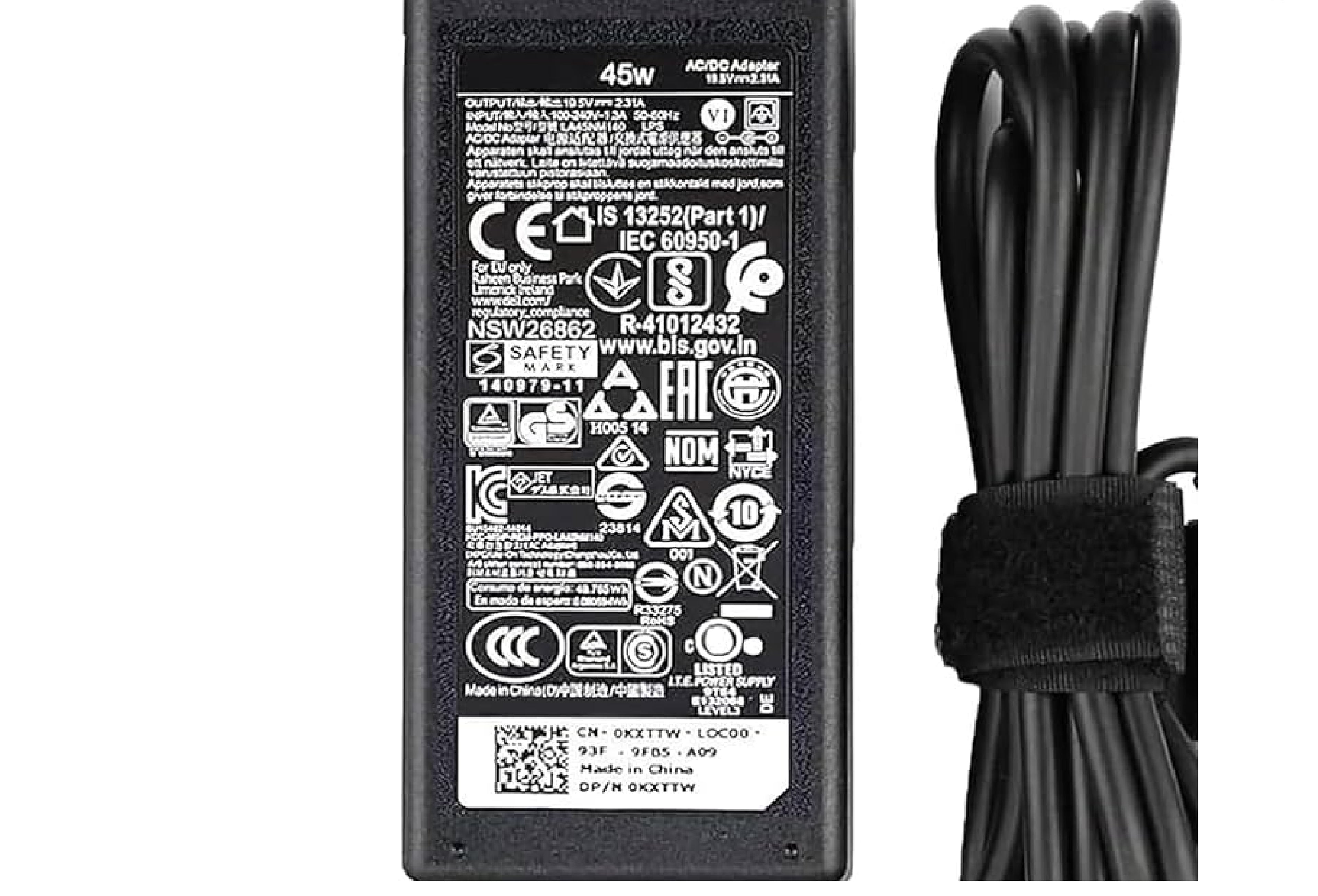 45W Dell Laptop charger for Dell XPS Latitude 7350/XPS 13 9350 19.5V 2.31A Laptop Charger JS Bazar