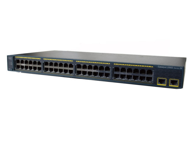 Cisco Catalyst 2960-48PST-S - switch - 48 ports - Managed - rack-mountable - Used- (WS-C2960-48PST-S)