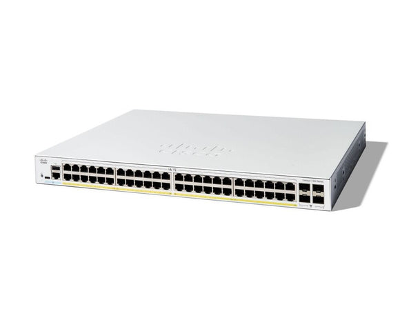 Cisco Catalyst 1300-48FP-4G Managed Switch, 48 Port GE, Full PoE, 4x1GE SFP, (C1300-48FP-4G) Networking Switches JS Bazar
