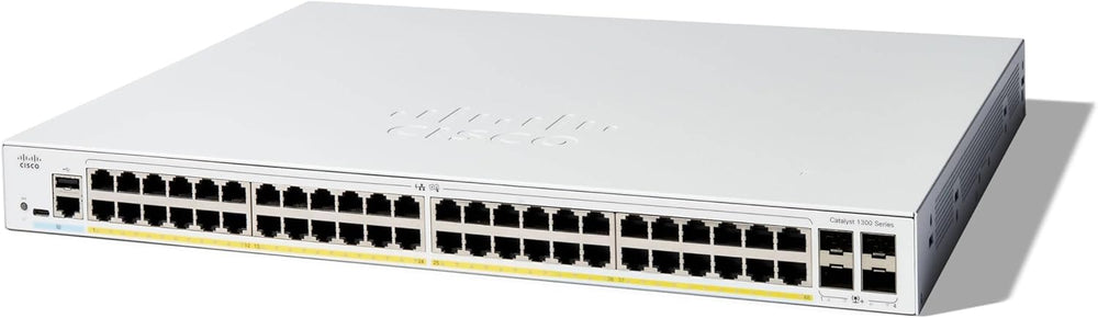 Cisco Catalyst 1300-48FP-4X Managed Switch, 48 Port GE, Full PoE, 4x10GE SFP+ (C1300-48FP-4X)