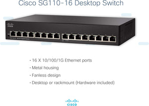 SG110-16 - Cisco Small Business 110 Series Unmanaged Switches-isco SG110-16 16-Port Gigabit Switch