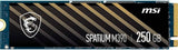 MSI Spatium M390 250GB PCIe M.2 2280 Internal Solid State Drive, PHISON E15T, Black : S78-4409PL0-P83 Hard Drives JS Bazar