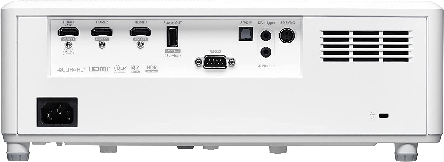 Optoma UHZ45 Projector, DLP Technology, 3800 ANSI Lumens, UHD 3840x2160 Resolution, 16:9 Aspect Ratio, 1.1x Zoom, 3D Compatible Projectors JS Bazar