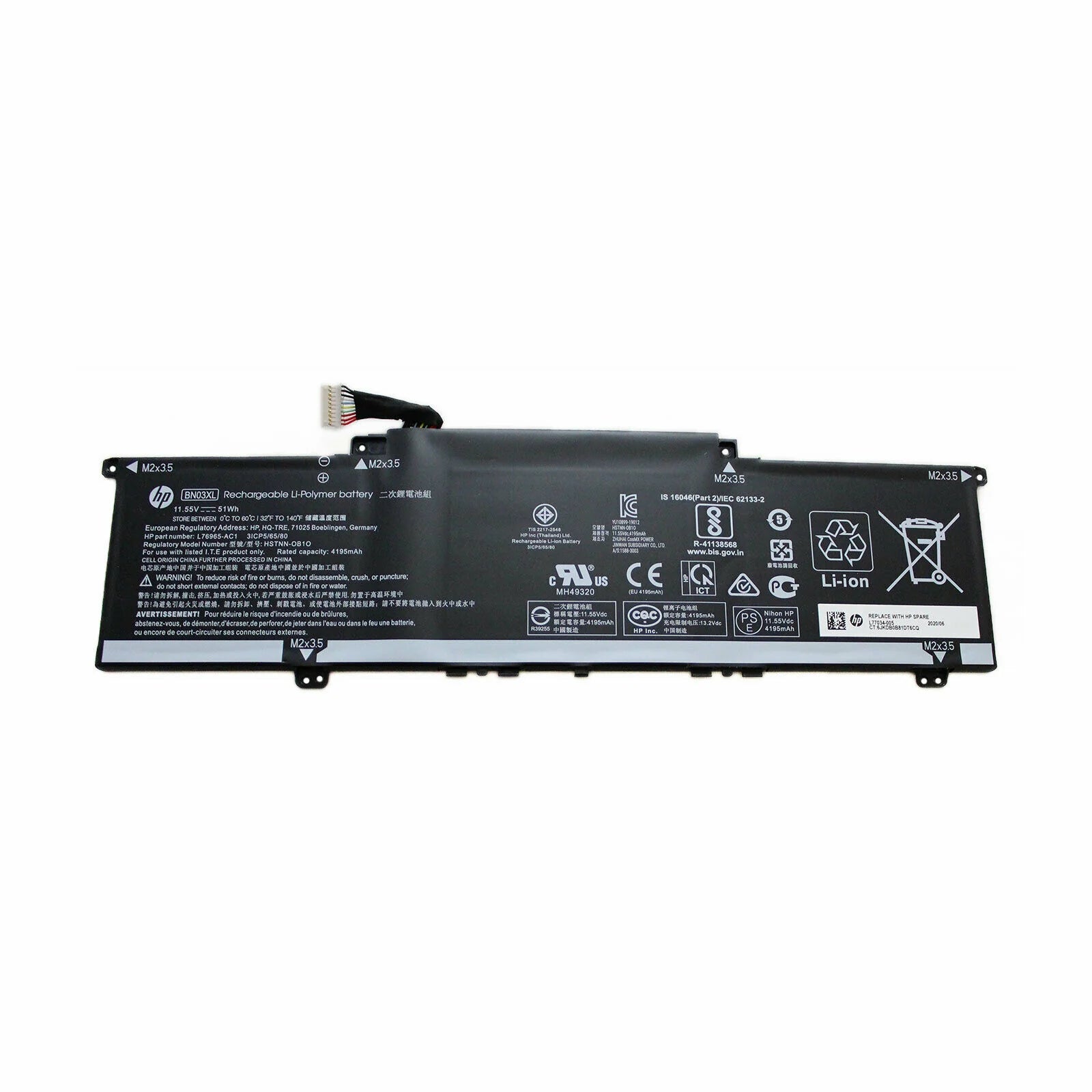 BN03XL L77034-005 Laptop Battery Compatible with HP Envy 13-AR BA Envy X360 13-ay bd 13Z-AY 13T-BD 13T-BD 15-ed ee ES EU Series HSTNN-DB9N HSTNN-OB1O L73965-271 L76965-2C1 L76965-AC1 L76985-271 Laptop Batteries JS Bazar