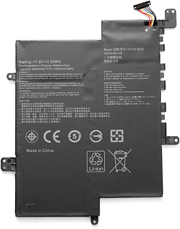 7.6V 38Wh C21N1629 2ICP4/59/134 Asus Laptop Battery for Asus Vivobook E203N E203MA E203MA-YS03 E203NA-1A Series Laptop Batteries JS Bazar