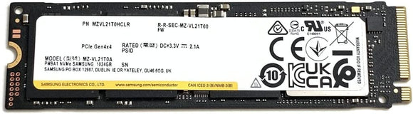 Samsung PM9A1 MZ-VL21T00 1TB Gen4 NVMe M.2 Internal SSD, TLC NAND, Black : MZ-VL21T00 Hard Drives JS Bazar