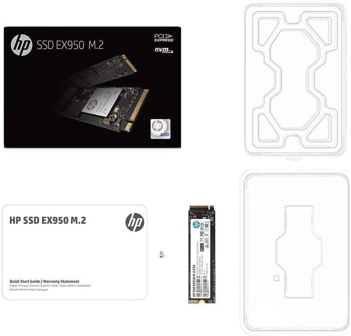 HP EX950 M.2 2TB PCIe 3.1 x4 NVMe 3D TLC NAND Internal SSD read/write speeds up to 3, 500 Mbps/ 2, 900 Mbps : 5MS24AA - JS Bazar
