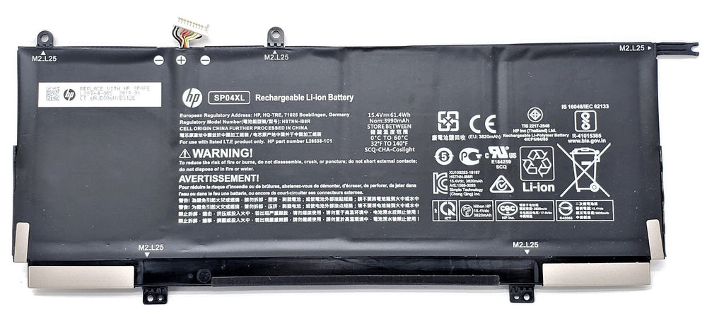 Original SP04XL SP04 Laptop Battery for HP Spectre X360 13-AP 13-AP0008CA 13-AP0010CA 13-AP0013DX 13-AP0023DX 13-AP0000TU HSTNN-IB8R HSTNN-OB1B HSTNN-DB7X L28538-AC1 L28764-005 L28538-1C1 15.4V 61.4Wh Laptop Batteries JS Bazar