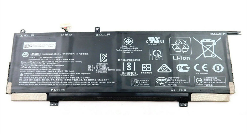Original SP04XL SP04 Laptop Battery for HP Spectre X360 13-AP 13-AP0008CA 13-AP0010CA 13-AP0013DX 13-AP0023DX 13-AP0000TU HSTNN-IB8R HSTNN-OB1B HSTNN-DB7X L28538-AC1 L28764-005 L28538-1C1 15.4V 61.4Wh Laptop Batteries JS Bazar