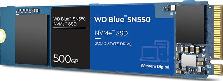 WD Blue 500GB M.2 SN550 NVMe PCI-e SSD Solid State Drive, M.2 2280, 3D NAND, Up to 2,400 MB/s : WDS500G2B0C - JS Bazar