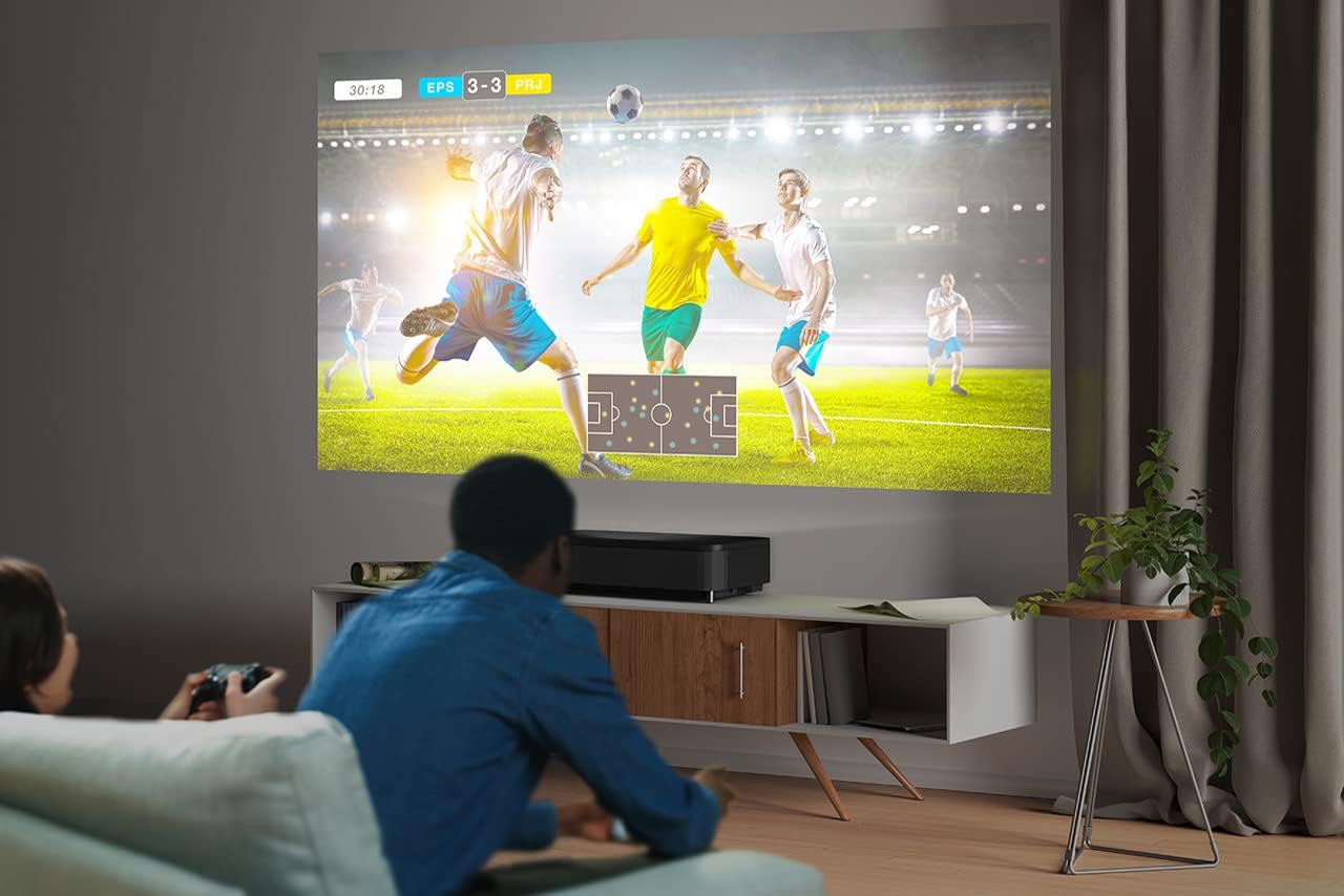 Epson EpiqVision 4K Pro-UHD 3LCD Projector with Android TV, 4000 Lumens, 20ms Input Lag Time, Up to 150” Screen Size, 20000H Lamp Life Projectors JS Bazar
