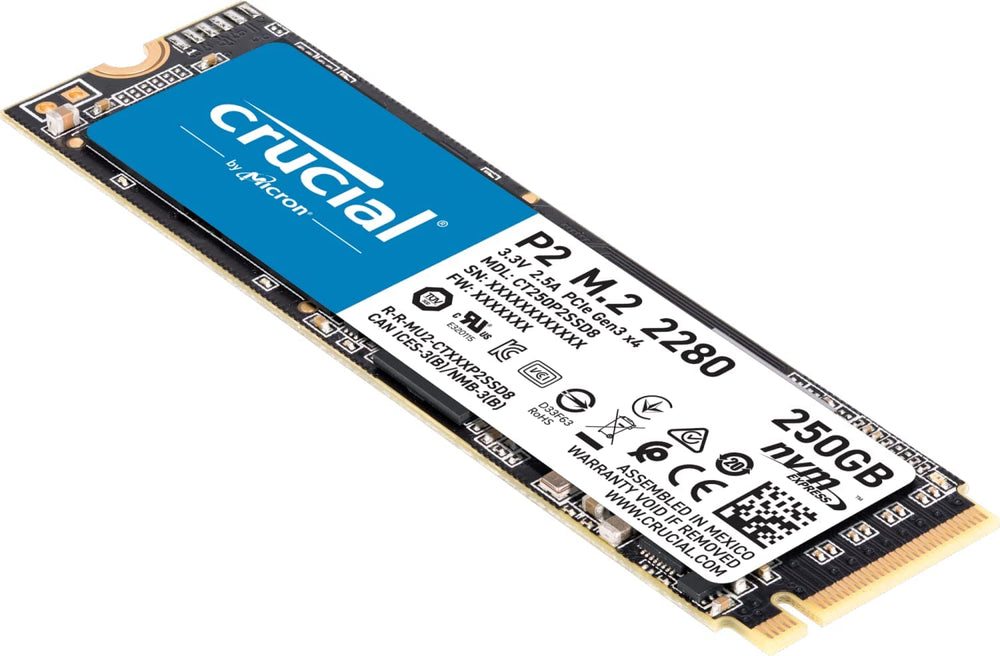 Crucial P2 250GB 3D NAND NVMe PCIe M.2 SSD : CT250P2SSD8 - JS Bazar