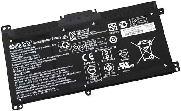 Original battery HP Pavilion X360 14-BA000 14M-BA000 11.55V 41.7Wh BK03XL Laptop Battery Laptop Batteries JS Bazar