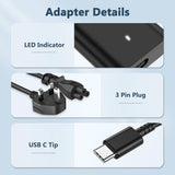 100W Original USB C Laptop Charger for Dell Computer Charger Type C Ultra Slim Adapter for Dell Precision 5680 Latitude XPS 14 Inspiron 14 16 5000 7000 0202 Power Cord Laptop adapter JS Bazar