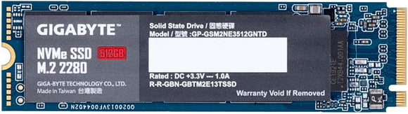 Gigabyte M.2 2280 512GB PCI-Express 3.0 x4, NVMe 1.3 Internal Solid State Drive (SSD) : GP-GSM2NE3512GNTD Hard Drives JS Bazar
