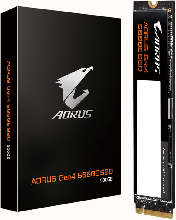 GIGABYTE AORUS Gen4 5000E PCI-E 4.0 NVMe 1.4 500GB Internal SSD, 3D TLC NAND Flash, Black : AG450E500G-G Hard Drives JS Bazar