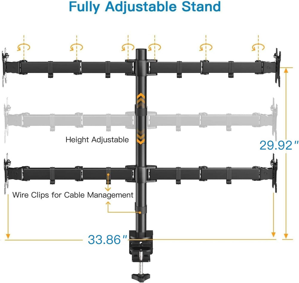 quad screens articulating monitor stand | ldt08-t04 - JS Bazar