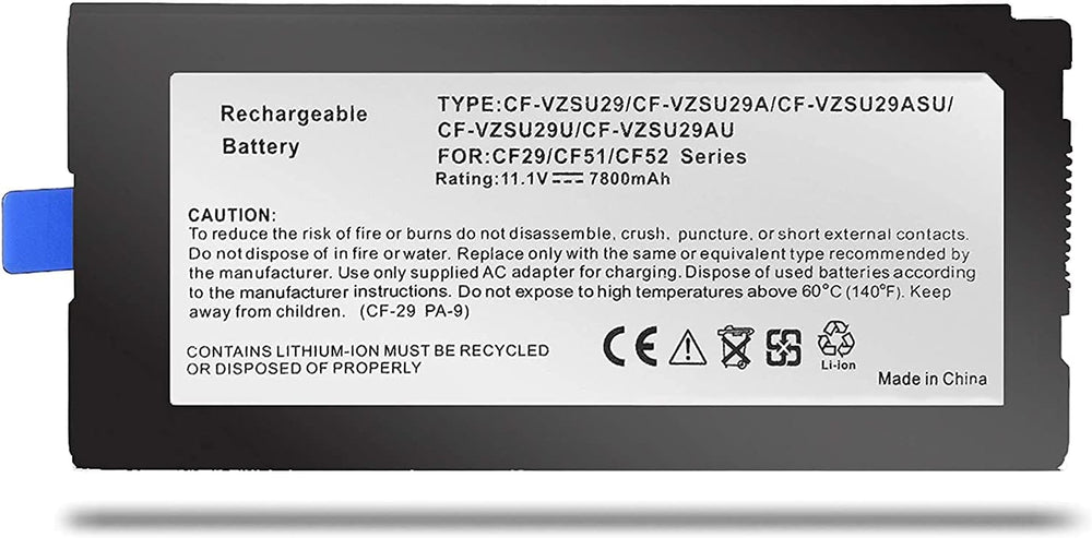 Laptop Battery CF-VZSU29 for Panasonic CF-29 CF-51 CF-52 Series Toughbook, P/N: CF-VZSU29A CF-VZSU29R CF-VZSU29ASU CF-VZSU29U CF-VZSU29AU - JS Bazar