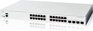 Cisco Catalyst 1200-24T-4G Smart Switch, 24 Port GE, 4x1GE SFP.