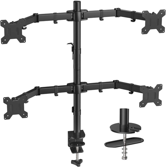 quad screens articulating monitor stand | ldt08-t04 Desktop Mount JS Bazar