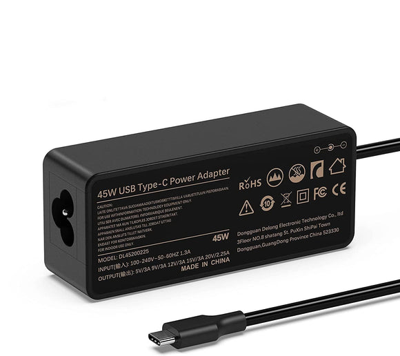 45W USB Type C Lenovo Laptop Charger for Lenovo T480 X1 Carbon and Lenovo Yoga ADLX45YLC3A SA10E75841 00HM663 Laptop Charger JS Bazar