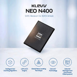 Klevv Neo N400 480GB NAND 2.5'' Internal Solid State Drive, SATA Revision 3.2 6Gb/s : K480GSSDS3-N40 Hard Drives JS Bazar