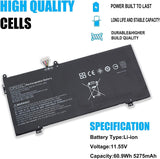 CP03XL Battery for HP Spectre X360 13-AE000 Series:13-AE011DX 13-AE012DX 13-AE001NG 13-AE006NO 13-AE013DX 13-AE091MS 13-AE0XX Laptop Batteries JS Bazar