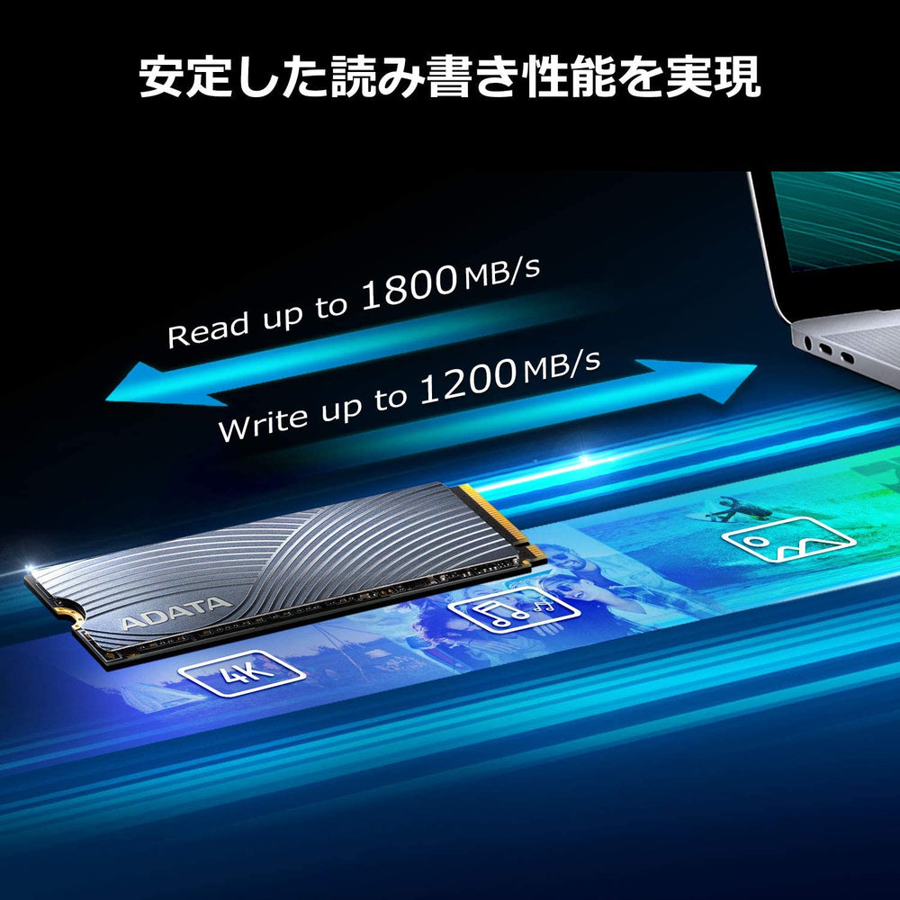 Adata Swordfish 250GB 3D NAND PCIe Gen3x4 NVMe M.2 2280 Read/Write up to 1800/1200MB/s Internal SSD : ASWORDFISH-250G-C - JS Bazar