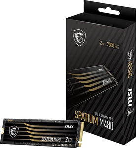 MSI Spatium M480 2TB M.2 2280 Internal Solid State Drive, PCI-E x4, Gen4, NVMe, SSD, 7000 MB/s / 6800 MB/s : S78-440Q150-P83 - JS Bazar