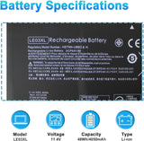Replacement HP LE03XL HSTNN-YB5Q 796220-831 TPN-W116 Fit Pavilion X360 15-BK 13-S Series Battery