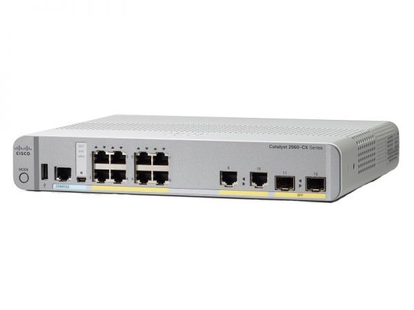 Cisco Catalyst 2960CX-8TC-L - switch - 8 ports - Managed - desktop, rack-mountable, DIN rail mountable, wall-mountable