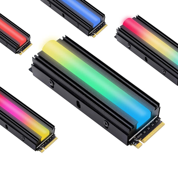 DarkFlash DM2 ARGB Aluminum ARGB M.2 SSD With Heatsink, Cooler M2 NGFF 2280 : DM2 ARGB Hard Drives JS Bazar