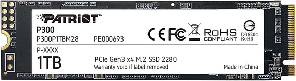 Patriot P300 M.2 2280 1TB PCIe Internal Solid State Drive, Gen3 x4, NVMe 1.3, (SSD) : P300P1TBM28 Hard Drives JS Bazar