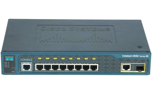 Cisco Catalyst 2960-8TC - Switch - managed - 8 x 10/100 + 1 x combo Gigabit SFP - desktop (WS-C2960-8TC-L) Networking Switches JS Bazar