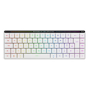 ASUS M603 ROG Falchion RX Low Profile English/Arabic Wireless Gaming Keyboard - White | 90MP03EC-BKCA10 - JS Bazar