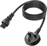 UK 3-pin IEC C5 power cable for compatible ASUS 120W charger