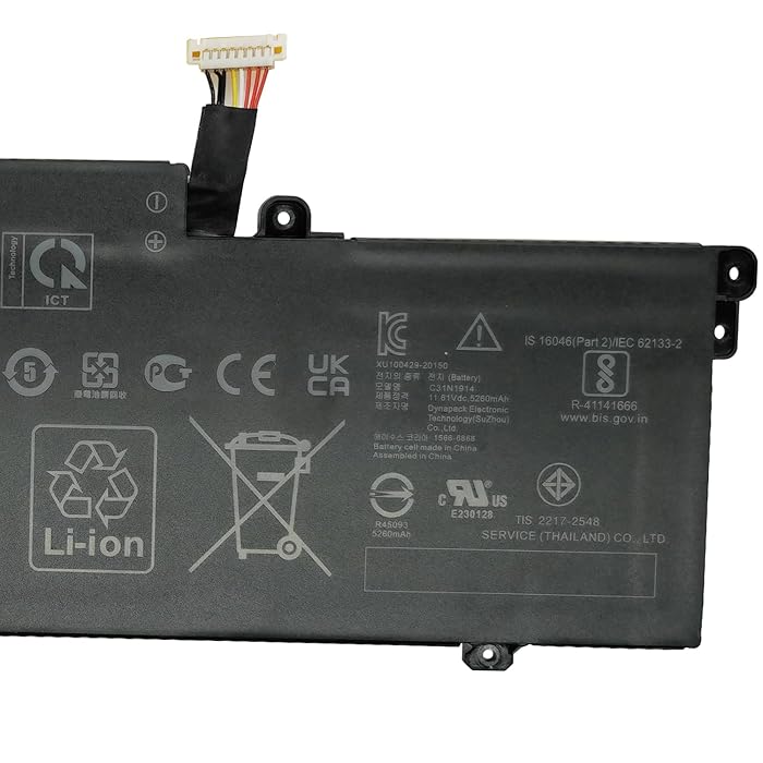 C31N1914 63Wh Asus ZenBook Battery for Asus ZenBook 13 UX425UG ZenBook 14 Ultralight UX435EAL Zenbook 14 UX435EG UX435EGL UM425QA UX435EA UX435EG UX425UG Series Laptop 0B200-03730100 11.61V Laptop Batteries JS Bazar