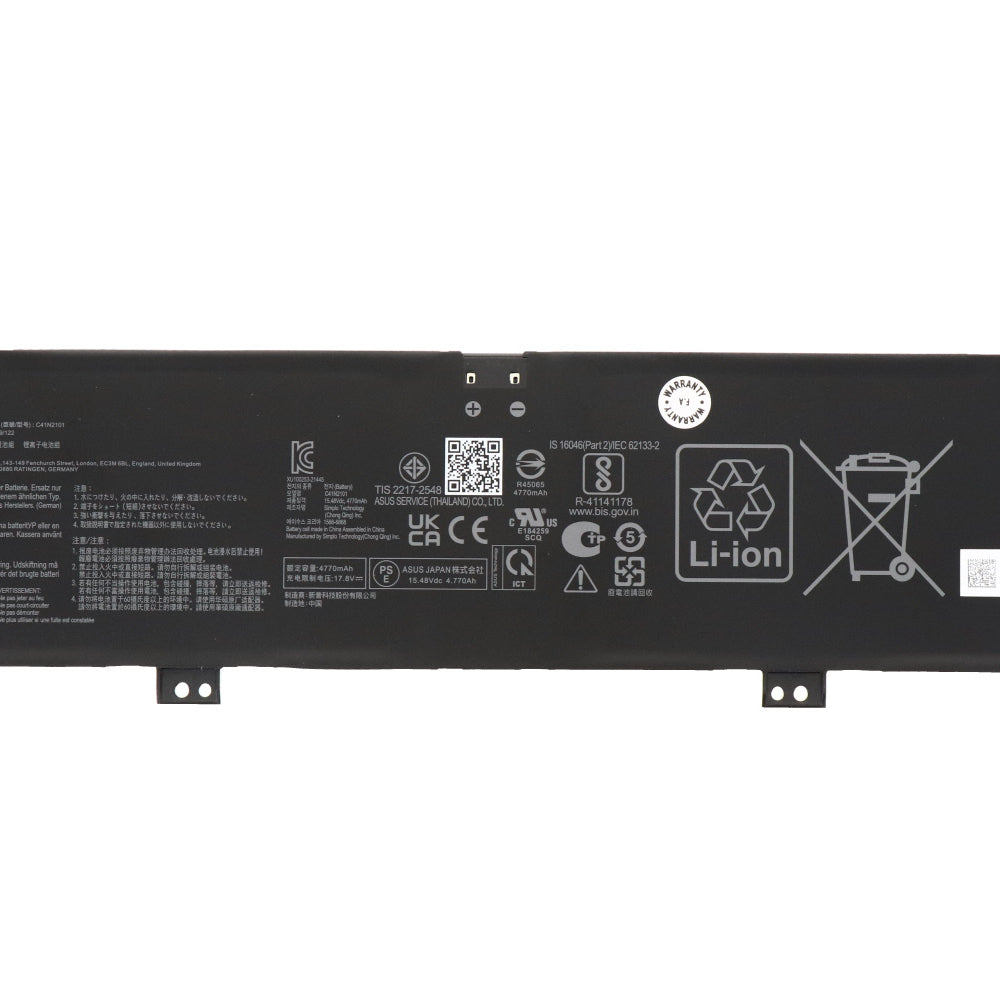 C41N2101 Laptop Battery 76Wh Compatible with Asus ROG Zephyrus G14 GA402 GA402R / TUF Dash F15 FX517 / VivoBook Pro 15X OLED K6501ZM / Zenbook Pro 17 Duo OLED UM6702RA Series 0B200-04110100 Laptop Batteries JS Bazar