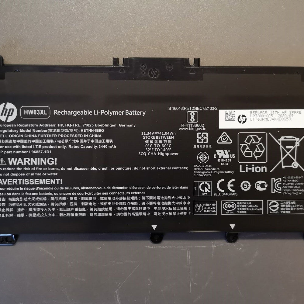 HW03XL HP Pavilion 15 L97300-005 3440mAh Laptop Battery - JS Bazar