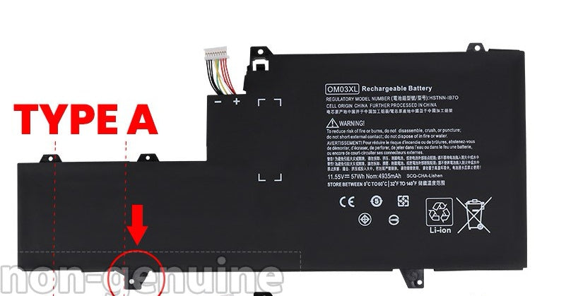 HP Battery OM03XL for HP EliteBook X360 1030 G2 HSTNN-IB70 (863280-855, 863167-1B1) - JS Bazar