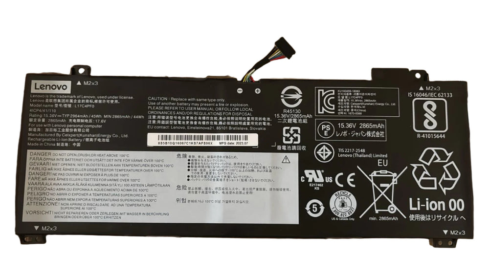 L17M4PF0 Laptop Battery Replacement for Lenovo IdeaPad S530-13IWL S530-13IML Series Notebook 5B10R38650 5B10W67405 L17C4PF0 5B10R38649 5B10W67314 Black 15.36V 45Wh 2965mAh 3 Cell Laptop Battery Laptop Battery JS Bazar