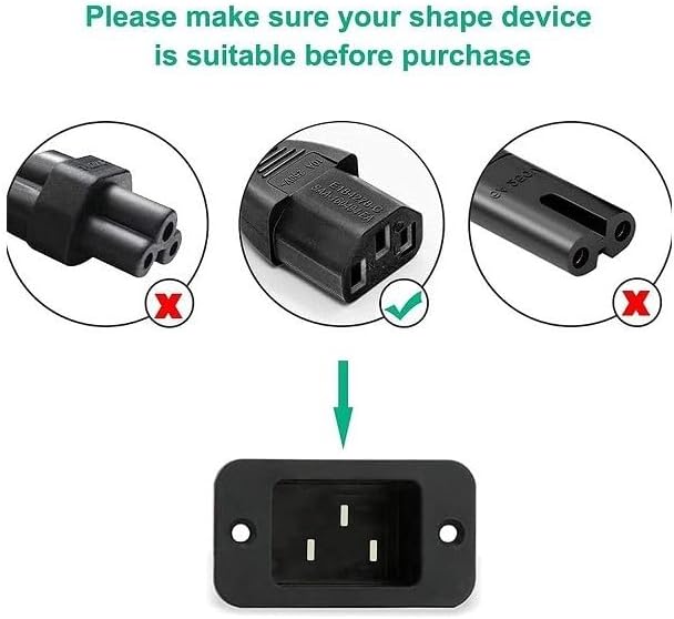 Computer Printer and LCD Monitor and TV UK 3 pin power plug High Quality Power Cable with Protection Fuse 1.5m power cord JS Bazar