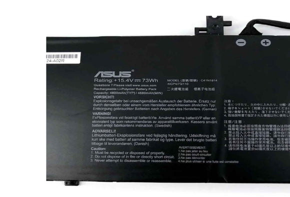 Asus 15.4V 73Wh C41N1814 0B200-03120100 0B20003120100 C41PPEH 4ICP4/73/110 Original Laptop Battery for Asus ZenBook 15 UX533 UX533FD UX533FD-A9082T UX533FN UX533FN-A8021T Laptop Batteries JS Bazar