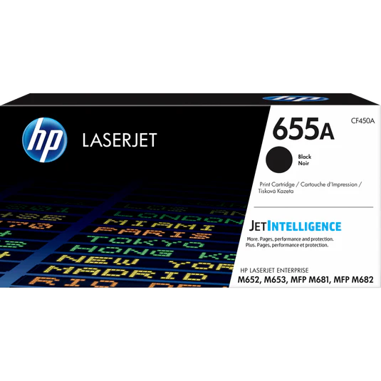 HP 655A Black Original LaserJet Toner Cartridge | CF450A Toners JS Bazar