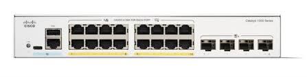 Cisco Catalyst 1300-16FP-2G Managed Switch, 16 Port GE, Full PoE, 2x1GE SFP, (C1300-16FP-2G)