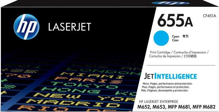 HP 655A Cyan Original LaserJet Toner Cartridge | CF451A Toners JS Bazar