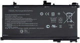 Additional angle of TE03XL replacement battery for compatible HP Omen and Pavilion laptops